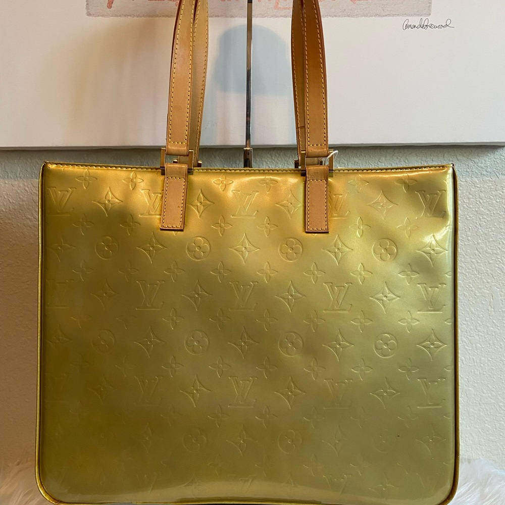 SOLD LV VGUC Vintage Columbus Tote in Green Vernis Leather - Picture 3 of 16